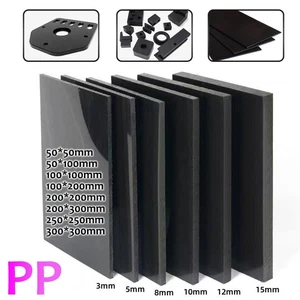 Schwarz PP Kunststoffplatte Polypropylen Kunststoff Platten Bogen Dicke 3-20mm - Picture 1 of 8