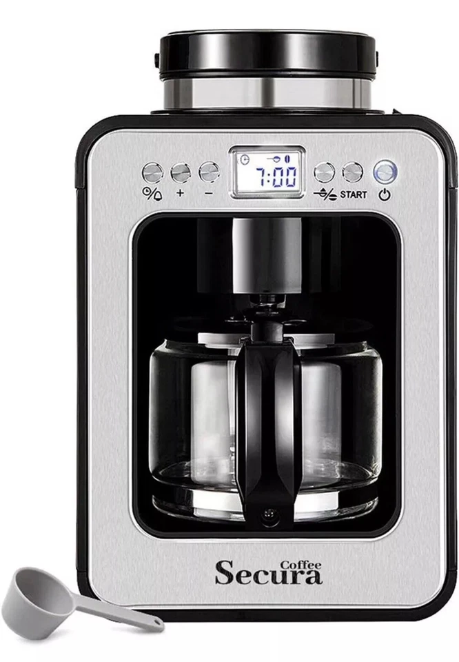 Secura Coffee Maker with Grinder, Programmable Grind and Brew Coffee - Image 1 of 4