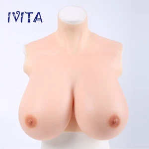 Drag-Queen Sexy Boobs C-H Cup Silicone Breast Forms Fake Boobs Bodysuit Enhancer - Picture 1 of 12