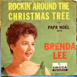 Brenda Lee - Rockin' Around The Christmas Tree (7", Single, RP, Pin) (Very Good  - Foto 1 di 3