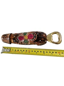 COLOURFUL FUN WOODEN PENIS BOTTLE OPENER 6"/15cm. HAND PAINTED. BAR, BBQ,PARTY. - Picture 1 of 5