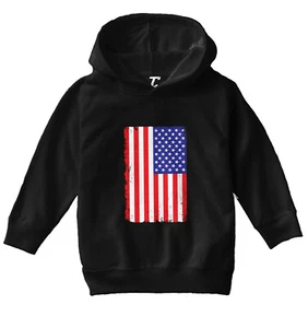 Distressed American Flag - 'Murica USA United States Toddler/Youth Hoodie - Picture 1 of 12