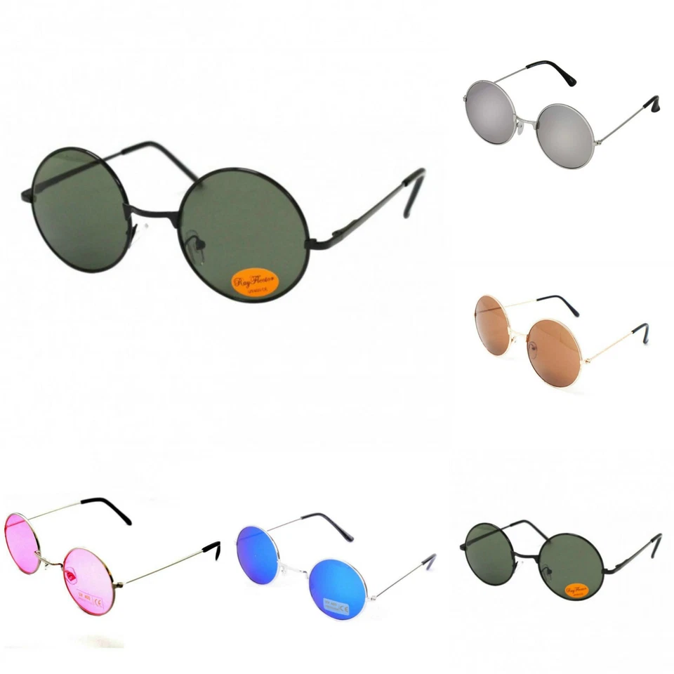 Vintage Rotondo John Lennon 90s Sole Riflettente Argento Occhiali Steampunk BNWT - Immagine 1 di 1