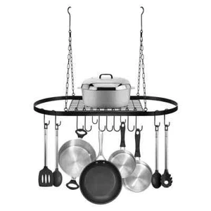 Kitchen Storage Rack Hanger Cookware Hanging Pot Shelf 9-Hook Pan Holder - Picture 1 of 10