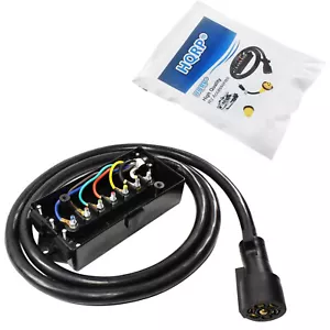 7 Way Plug Inline Trailer Cord Junction Box 6ft Cable Towing Wiring Connect - Bild 1 von 8
