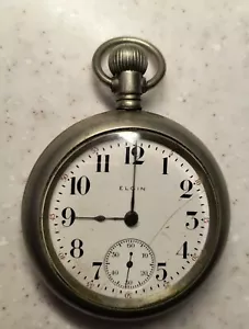 Elgin Nickel Taschenuhr - Bild 1 von 3
