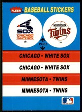 1987 Fleer Team Stickers #NNO Chicago White Sox/Minnesota Twins  