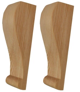 Cesas de madera estilo agitador zen en madera de pino suministradas como un par a juego PN387 - Imagen 1 de 3