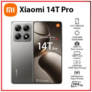 (New) Xiaomi 14T Pro 5G 12GB+256GB GREY Dual SIM Unlocked Android Cell Phone - Picture 1 of 7