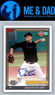 2021 Topps Pro Debut #PD-192 Daxton Fulton Autographs - Image 1 of 2