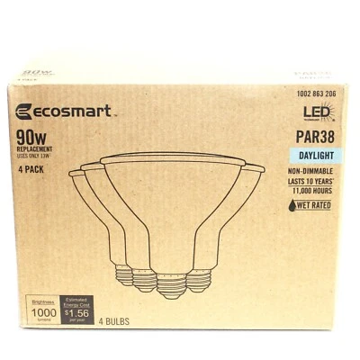 EcoSmart 90-Watt Equivalent PAR38 Non-Dimmable Flood LED Light Bulb Daylight - Image 1 of 4
