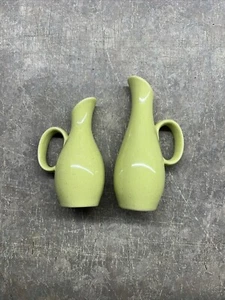 Mid Century Salz & Pfefferstreuer grün mit Flecken SCHÖN - Bild 1 von 3