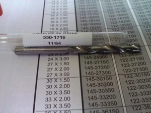 .1719" 11/64" CARBIDE STANDARD LENGTH DRILL - Picture 1 of 1