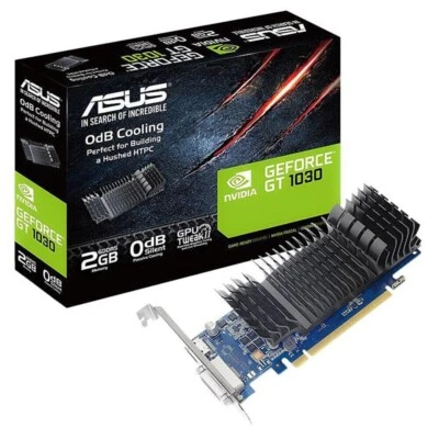 ASUS GeForce GT 1030 2GB GDDR5 PCIe 3.0 low profile Graphics Card DVI Fanless - Image 1 of 4