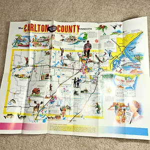 Mapa/folleto/anuncios de Minnesota Carlton Country de la década de 1960 - Hotel Solem Cloquet - Imagen 1 de 16