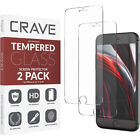 Crave Glass Screen Protector for Apple iPhone 6/6s/7/8/SE 2020 (2 Pack)-NEW-FAST
