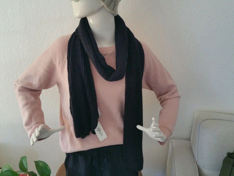 With Tags Style & Co Super Soft Solid Black Scarf One Size