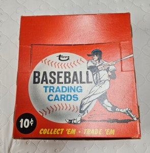 1966 Topps Gum Co. Baseball Card Empty Cello Display Box 10 Cents 