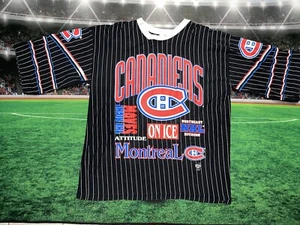 Vintage Montreal Canadiens AOP Attitude on Ice Ravens T-Shirt 90’s Sz XL Used - Picture 1 of 13