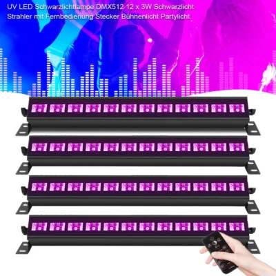 4X 72W UV Beleuchtung Schwarzlicht LED Bar DJ Disco Partylicht Hallowen LED Deko - Bild 1 von 4