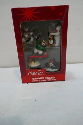 NIB Coca-Cola Promo Trim a Tree Collection 5 Mini Ornaments Polar Bears - Image 1 of 4