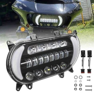 LED Headlight Hi/Lo DRL Turn Signal Lamp For Harley Touring Road Glide 2015-2024 - Picture 1 of 17