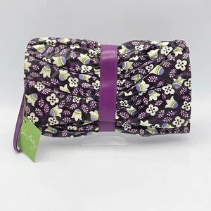 Vera Bradley Concert Clutch Crossbody Wristlet Purse Bag Plum Petals New MSRP 45 - Picture 1 of 16