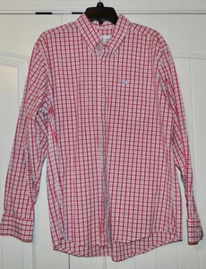 EUC MEN'S SOUTHERN TIDE LONG SLEEVE BUTTON DOWN PLAID SHIRT SZ LG RED WHITE BLUE - Picture 1 of 4
