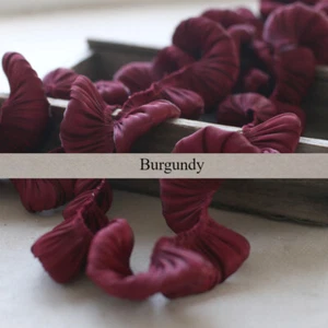 5 Yards Vintage Satin Trims Pleated Soft Lace Edge Solid for DIY Dress Skirt Hem - Picture 1 of 16