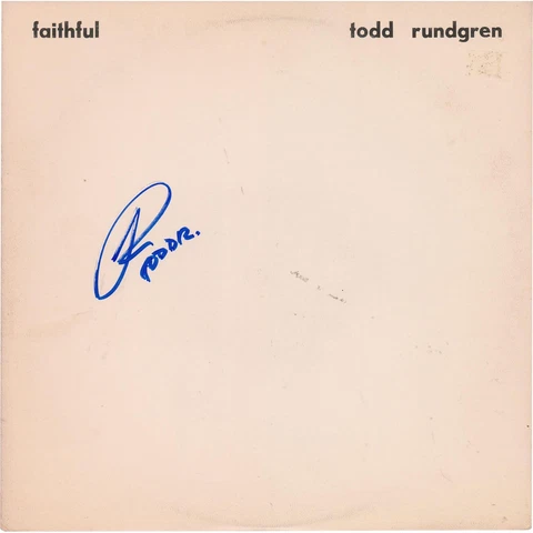Todd Rundgren Autographed Faithful Album JSA Fanatics Authentic Certified Cover