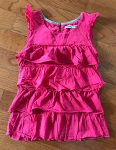 Mini Boden Johnnie B Girls Ruffle Shirt Tank Pink 11-12 Years - Foto 1 di 3