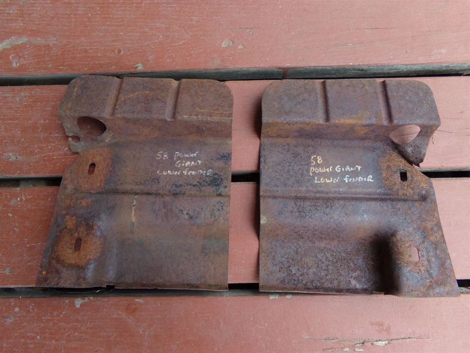 Dodge Power Giant 1958 guardabarros delantero inferior protectores contra salpicaduras OEM Foto 1 de 4
