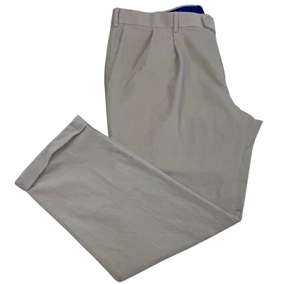 Lauren Ralph Lauren Corduroy Pants Mens Pleated Cuffed Hem Stretch 43Wx29L Brown - Image 1 of 4