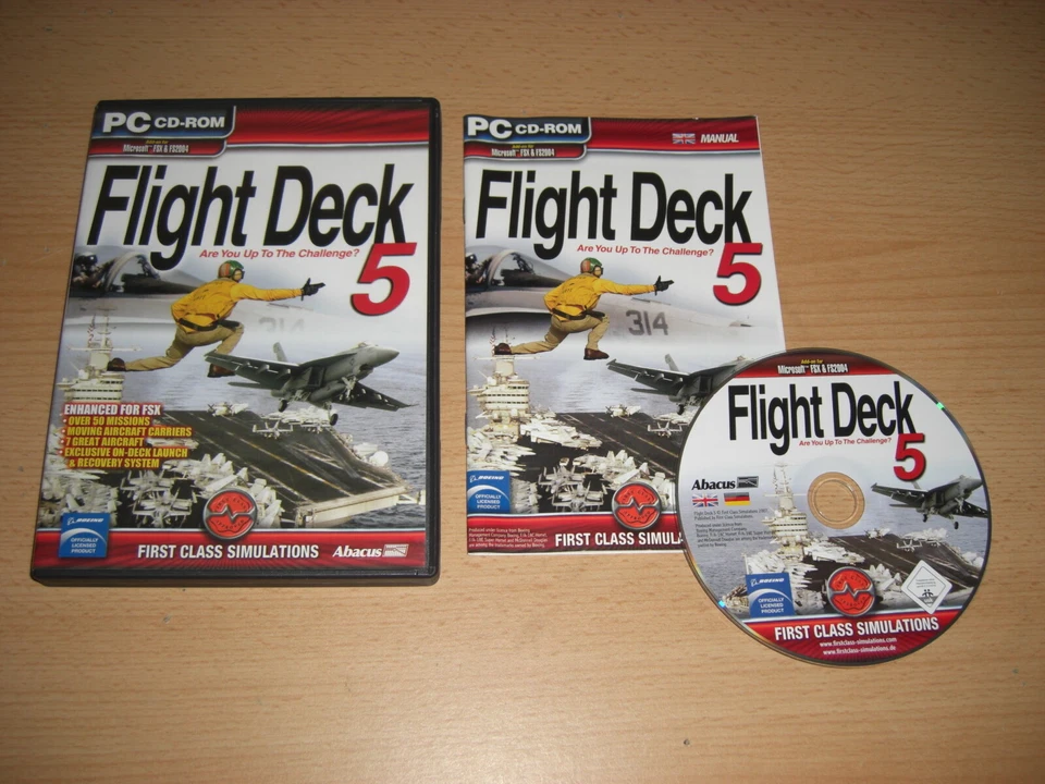 Flight Deck 5 Stück CD Rom Add-On Erweiterung Flugsimulator Sim 2004 X FS2004 FSX - Bild 1 von 1
