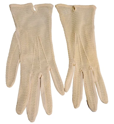 Guantes elásticos VanRaalte vintage talla única amarillos red transparente 9,5" formales Foto 1 de 4