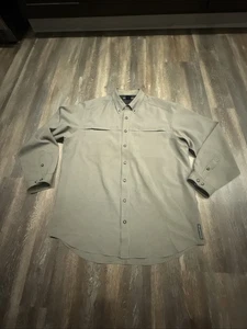 Exofficio Men’s XXL Button Down Long Sleeve Shirt Zip Pockets - Picture 1 of 12