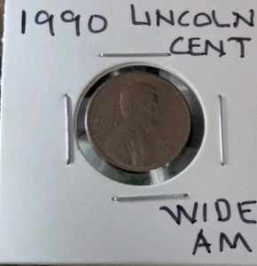 Centavo conmemorativo Mark Lincoln 1990 sin acuñar - ancho A M - Imagen 1 de 5
