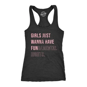 Mujeres Niñas Just Wanna Have Fundamental Rights Fitness Tank Pro Choice Support - Imagen 1 de 8