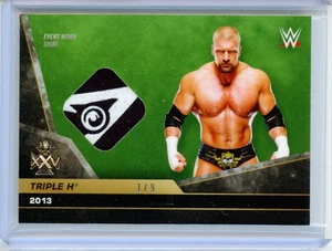 2020 Topps WWE Triple H 25th Anniversary Set Collector's Edition Relic Shirt 1/9 - Picture 1 of 2