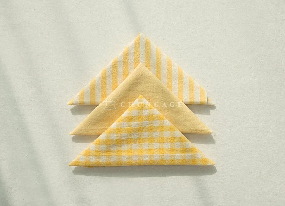 Yellow Gingham Cotton Fabric Precuts Bundle Patchwork Quilting Scraps 8mm - Image 1 of 4