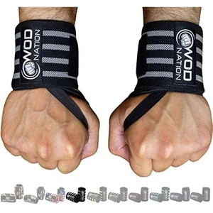 Wrist Wraps & Straps for Gym & Weightlifting (18 inch) Black/Grey - Picture 1 of 9