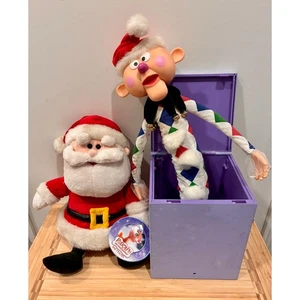 Memory Lane Island of Misfit Rudolph Talking Sentry Charlie in Box 2003 mit Weihnachtsmann - Bild 1 von 14