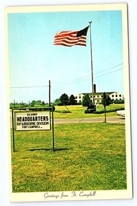 Fort Campbell Kentucky Headquarters 101st Airborne Division Postcard D649 - Picture 1 of 2