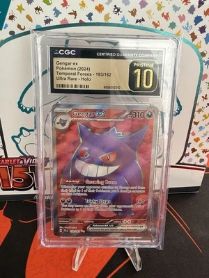 Gengar ex 193/162 SV05: Temporal Forces Holo CGC PRISTINE 10 - Image 1 of 2