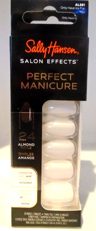Sally Hansen Perfect Manicura Prensa en Uñas Kit Almendra 24 piezas Solo Tienen Hielo 2-PACK Foto 1 de 3