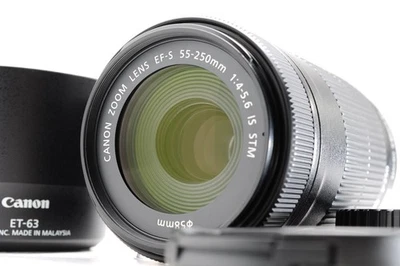 Canon EF-S 55-250mm f/4-5.6 IS STM Lens w/Hood F.R Cap -MINT- [Extra 15%OFF] - Image 1 of 4
