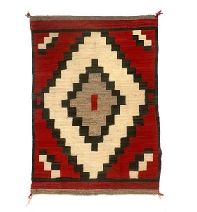 5×8 Ft Red Navajo Wool Kilim Rug Native American style Southwest Large Area Rug - Picture 1 of 2