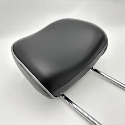 11-21 Jeep Grand Cherokee Overland Front Headrest Black Gray Piping Leather OEM - Image 1 of 4