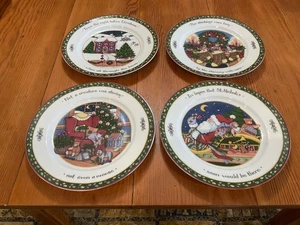 CHRISTMAS SPECIAL   Christmas Story SUSAN WINGET Dinner Plates Series 1 Set  EUC - Picture 1 of 7