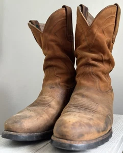 Tecovas Bandera Botas 9D Vaquero Trabajo Para Hombres Marrón Cuero Cepillado Ropa de Rancho - Imagen 1 de 21